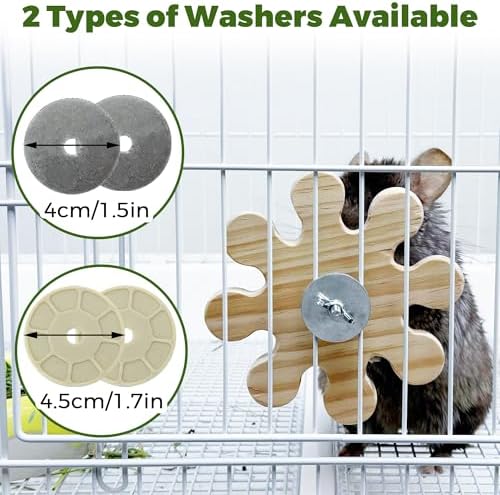 Rotating Chinchilla Chew Toys and 250g(0.55lb) Organic Apple Sticks