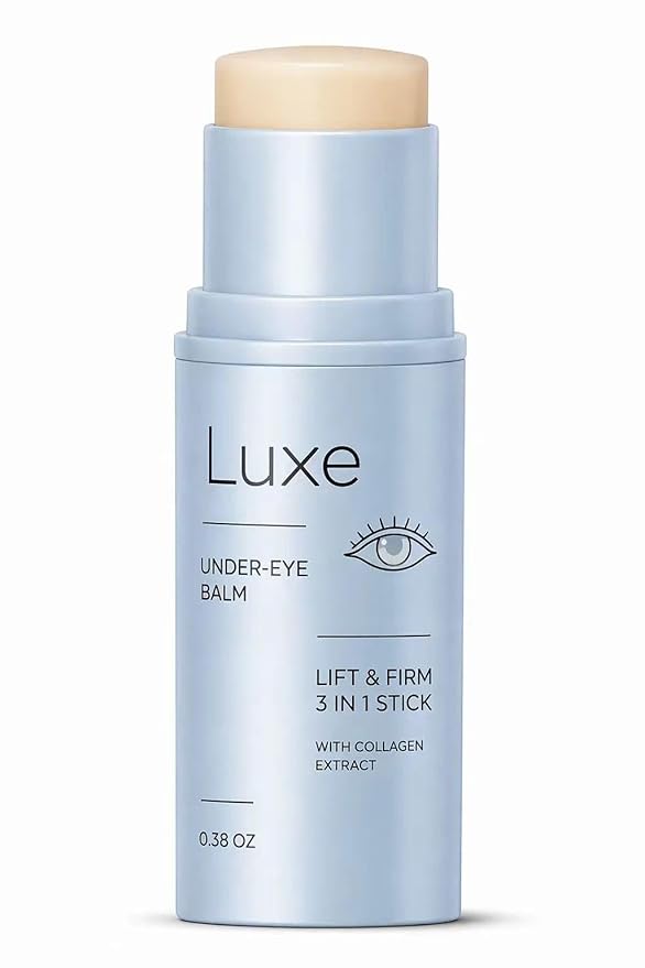 Luxe Korean Under Eye Balm Stick - Lift & Firm 3-in-1 Multi Balm with Collagen Extract for Dark Circles, Puffiness & Fine Lines -Refreshing Eye Care, 0.38 OZ(1pcs)