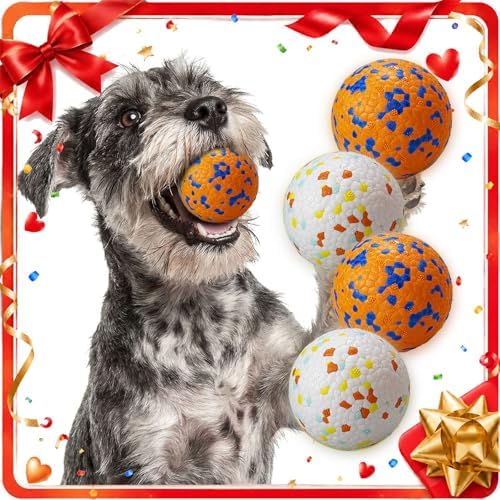 Dog Ball Toys Dog Tennis Ball for Aggressive Chewers Indestructible Bouncy Lightweight Water Toy Fetch Ball for Large Medium and Small Dog