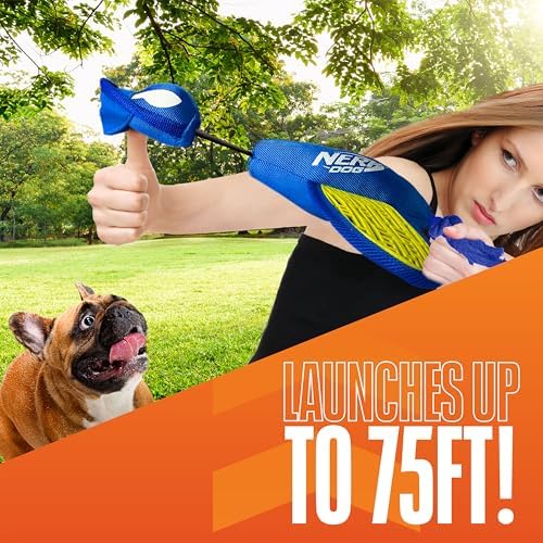 Nerf Dog Large Nylon Launching Duck/Blue/Green