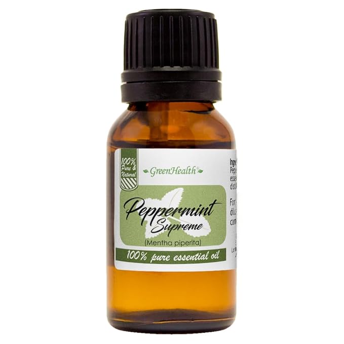 15 ml Peppermint Essential Oil (Mentha Piperita) - 100% Pure & Uncut - GreenHealth