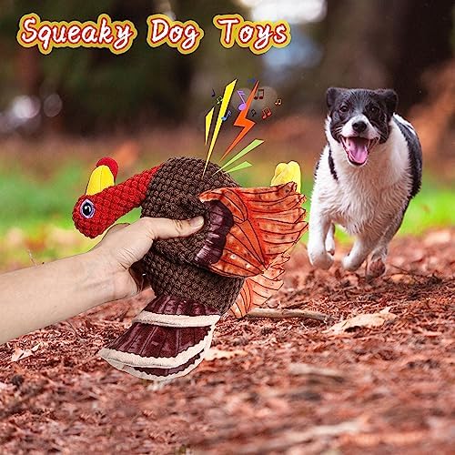 Thanksgiving Turkey Dog Toy for Small Medium Puppies, Fall Dog Toys