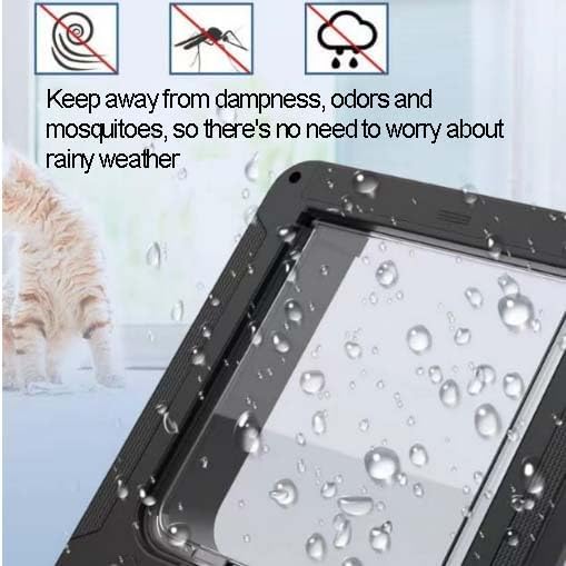Smart Pet Door - 4-Way Access Control, Ultra Quiet Flap, Weather Resistant for Indoor/Outdoor Use on Doors/Walls, for Cats and Small Dogs