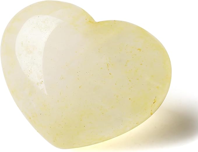 MAIBAOTA 45 mm Citrine Crystals Large Heart Stone Healing Crystals Natural Crystal Heart Reiki Gemstone Polished Heart Shaped Rocks Meditation Mothers Day Crystal Gifts for Mom Her