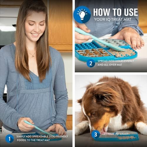 Hyper Pet IQ Treat Lick Mat for Dogs & Cats, Slow Feeder Enrichment Toys