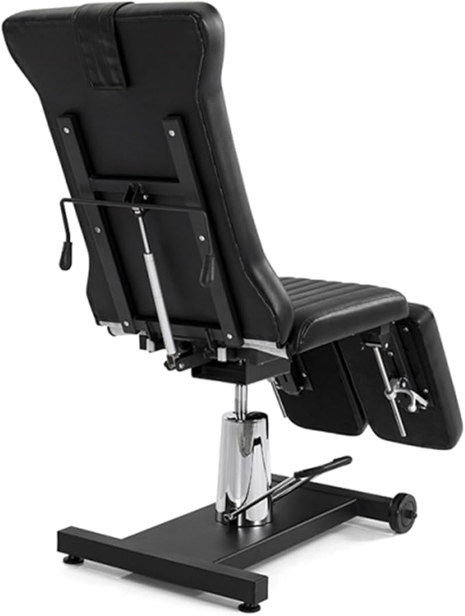 TATARTIST Hydraulic Tattoo Chair Client Facial Bed Massage Table 360° Swivel Tattoo Bed Chair Adjustable Professional Salon Spa Beauty Tattoo Equipment (Black)