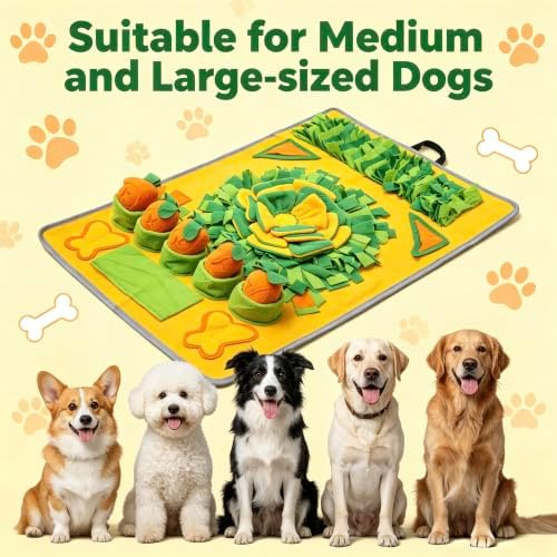 Snuffle Mat for Dogs, Slow Feeder Dog Puzzle Toy, Pet Enrichment Mat