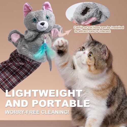 oyeftp Cat Toys, Cat Wrestling Glove, Cat Wrestling Puppet, Hand Puppets with Tough Padding for Safe and Fun Interactive Toys for Cats and Dogs