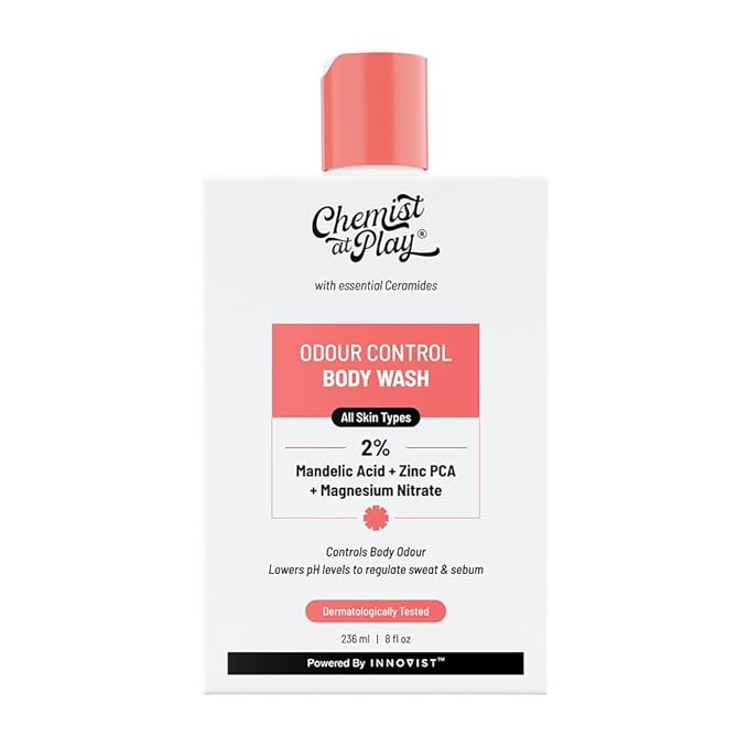 Chemist at Play Odour Control Body Wash| Controls Body Odour| Long Lasting Freshness | Regulates sweat & sebum| 7.9 Fl oz