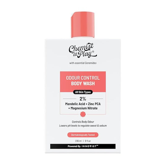 Chemist at Play Odour Control Body Wash| Controls Body Odour| Long Lasting Freshness | Regulates sweat & sebum| 7.9 Fl oz