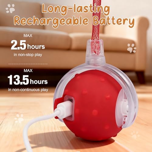 Interactive Cat Ball Toy, Motion Activated Electric Rechargeable Cat Toy