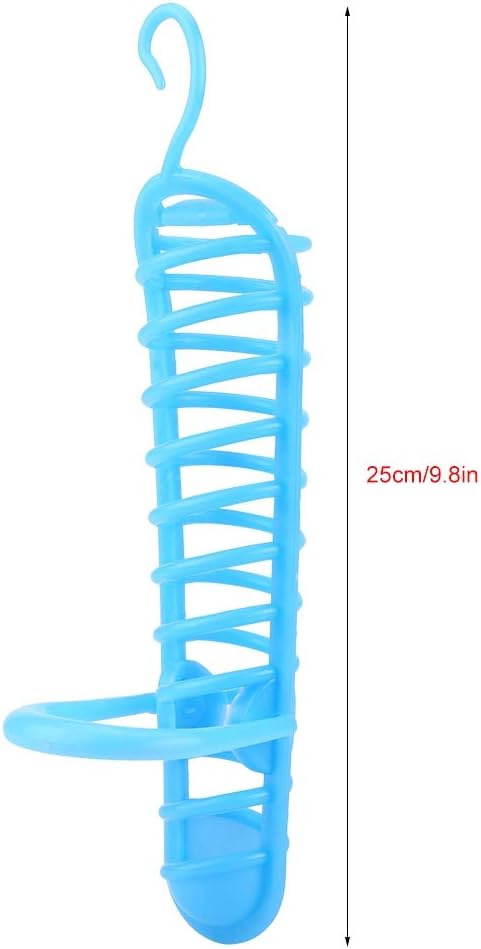 Millet Holder, Parrots Feeder Basket, Pet Parrot Fruit Fork Rice Ear with Plastic Food Feeding Perch Stand Bird Feed Toys Blue Holder for Supplies Vegetable Millet