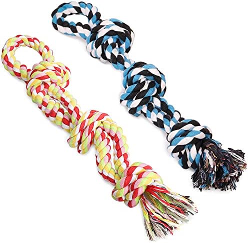 UPSKY 2 Pack Dog Rope Toys, Heavy Duty Dog Chew Toy for Aggressive Chewers
