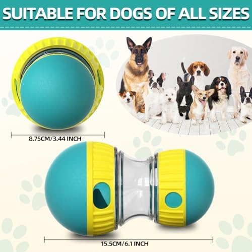 Mankoda Interactive Dog Puzzle Toy, Rolling Treat Dispenser Slow Feeder