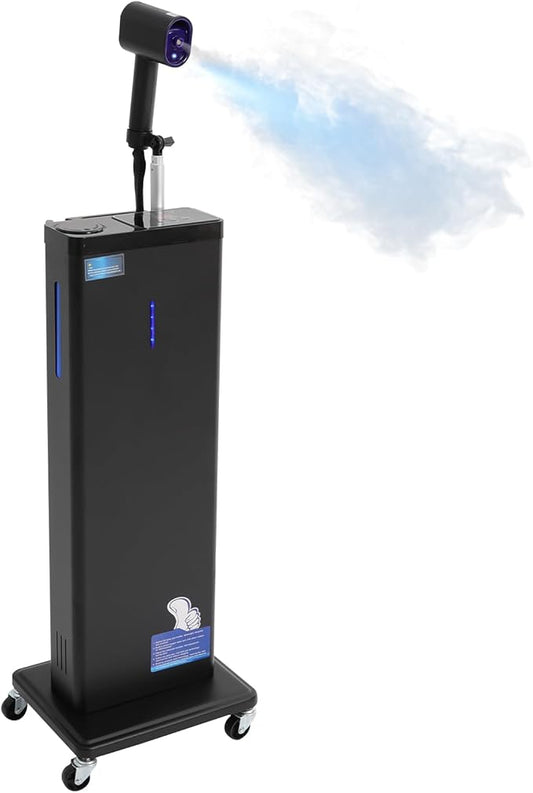 Nano Hair Steamer, 3-in-1 Professional Nanoscale Spray for Hair Care Hair Repair, 1300W Nano Mist Hair Steamer for Deep Conditioning with Bottom Wheels and Smart Touch Control