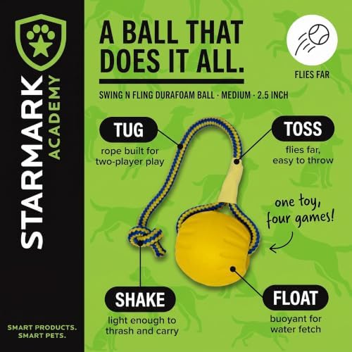 Starmark Swing 'n Fling DuraFoam Ball Dog Toy Medium