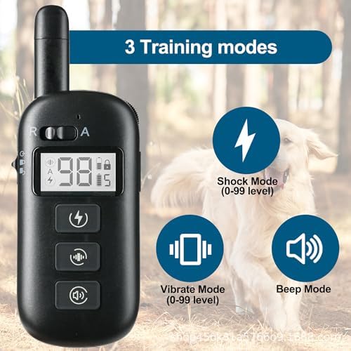 2024 Smart Automatic Bark Stopper, 600M Remote Control Dog Trainer Pet Supplies, USB Charging with LCD Display with 3 Modes for All Dogs
