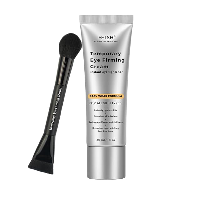 Instant Eye Firm & Face Tightening Primer – Advanced Eye Tightener Serum for Under-Eye Bags, Wrinkles & Fine Lines | With Double brush – 1 oz / 30ml
