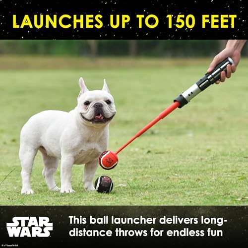Star Wars for Pets Darth Vader Lightsaber Ball Launcher, 2 Balls