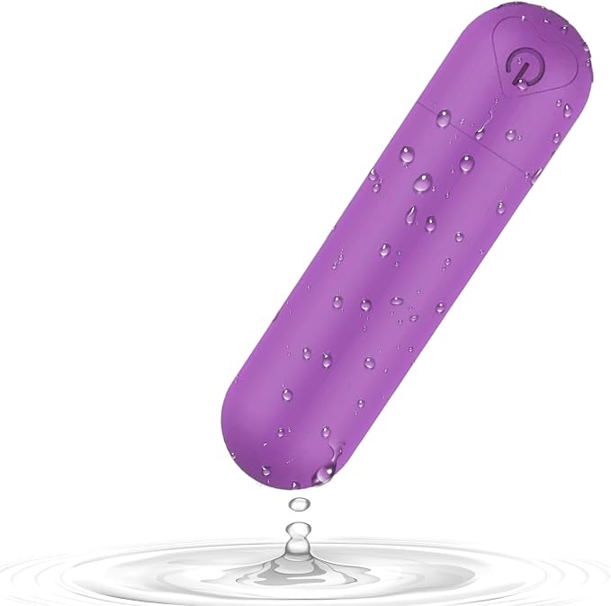 Mini Handheld Electric Back Massager Waterproof Quite Massager, Portable Massager for Back Neck Shoulder Body,Purple
