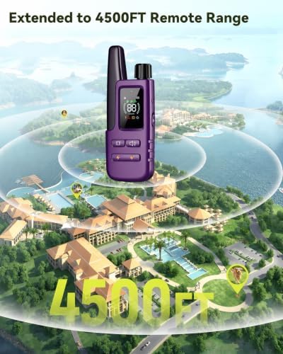 Shock Collar for Dogs - 4200FT Dog Training Collar with Remote-IPX8 Waterproof Reciver with 4 Modes, Rechargeable E-Collar for Small Medium Large Dogs (10-120lbs),Purpel