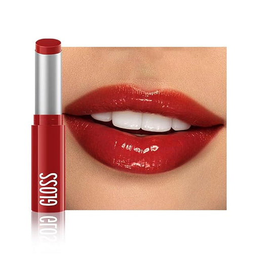 1Pc Ruby Red Butter Lipstick Tinted Lip Balm, Shine Moisturizing Plumper Lipstick for Women, Natural Nourishing Hydrating Lip Gloss Stain for Dry Lips, Lightweight Lip Liner Care Vegan Makeup