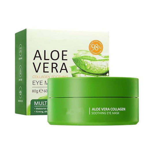 Aloe Vera Eye Masks, Under Eye Patches for Dark Circles and Puffiness 60PCS, Anti-Aging Eye Patch Treatment Masks, Hydrating Eye Mask Skincare, Eye Gel Pads for Eye