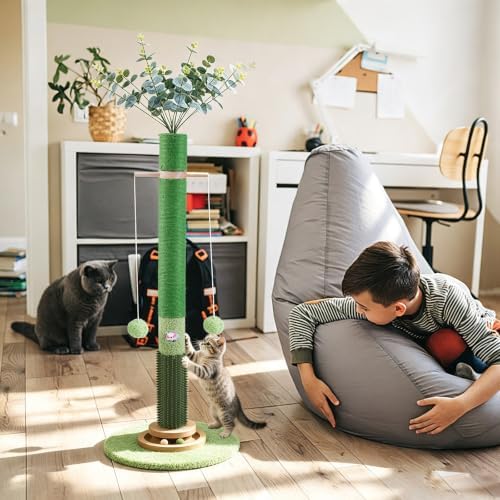 37.5'' Tall Cat Scratching Post,Cat Toys,Scratcher Tree for Indoor