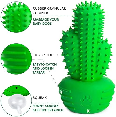 Pamlulu Dog Chew Toys Dog Toothbrush Stick Teeth Cleaning Brush Dental for Medium Large Dog, Puppy Christmas,Easter Birthday Gifts,Outdoor Squeaky Toys for Aggressive Chewers Tough Toys Interactive