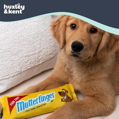 Huxley & Kent Power Plush Squeaky Dog Toy, Mutterfinger, Large