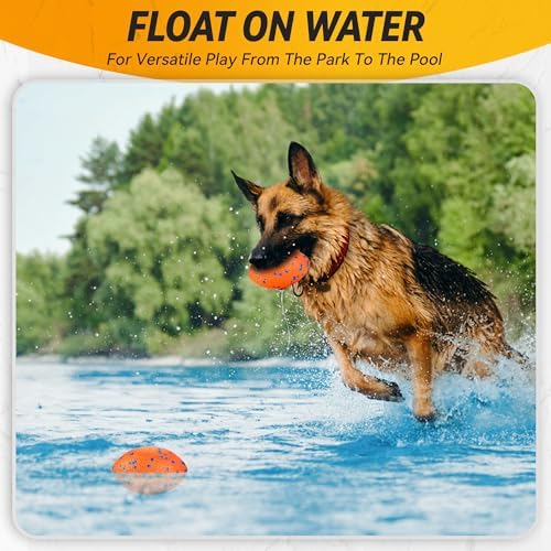 FUSOTO 5.5 Inches Balls for Dogs, Durable Dog Football Toys, Orange