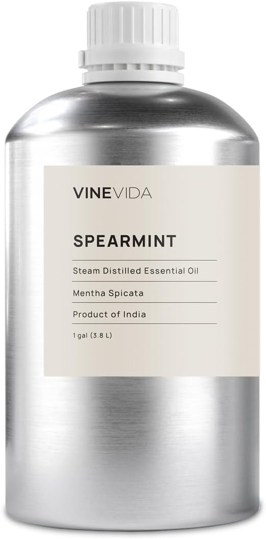 VINEVIDA Spearmint Essential Oil-Gallon Oil Undiluted-Bulk Gallon for Soap Making