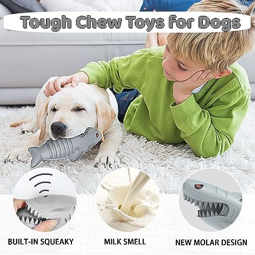 Dog Chew Toys for Aggressive Chewers, Indestructible Tough Durable Squeaky Interactive Dog Toys Teeth Cleaning Dog Chew Toy for Small Meduium Large Breed