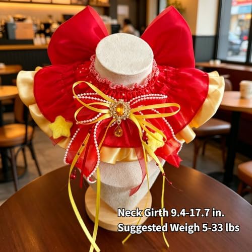Cat Dog Lace Bow Collar Luxury Elastic Neckline (#5)