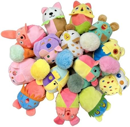20 Pack Squeaky Dog Toys Bulk, Plush Small Dog Chew Toy For Puppy Teething