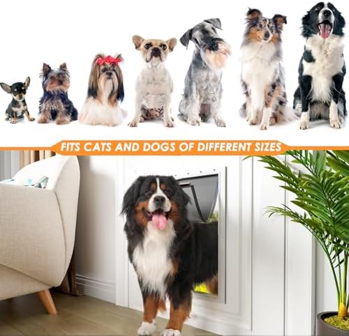 MIAOTONG 2 Pack Weatherproof Large Dog Door Replacement Flaps with Screws | Compatible with PetSafe Freedom Doggie Door PAC11-11039,Dog Door Flap Measures 10 1/8" X 16 7/8", Flexible, Durable, BPA-Free