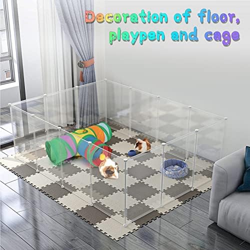 YUEPET Guinea Pig Tunnel, 3-Way Collapsible Play Tubes with Ball, Rainbow