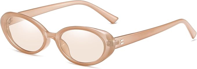 Breaksun Retro Oval Sunglasses for Women Men Fashion Small Oval Sunglasses 90s Vintage Shades