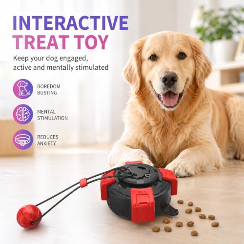 Tri-San Suction Cup Dog Tug Toy Steel Core Interactive Tough Chew Toy for Medium Large Dogs