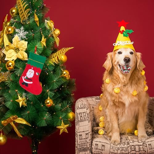 SCENEREAL Christmas Dog Rope Toys, 4pcs Doggy Chew Toys with Stocking for Teething Cleaning, Squeaky Plush Puppy Toy, Interactive Dog Stocking Stuffers, Xmas Gifts for Small Medium Large Dogs