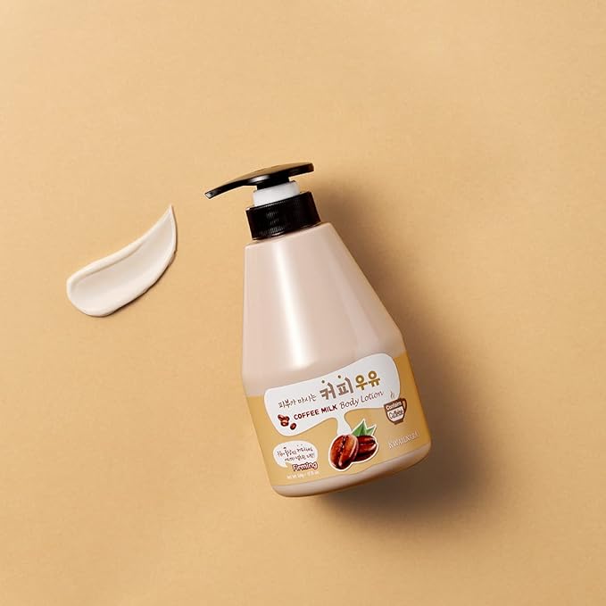 WELCOS KWAILNARA Coffee Milk Body Lotion (19.75 Fl Oz) – Energizing Korean Body Lotion for Deep Hydration | Milk Protein, Royal Jelly, & Coffee Extract Antioxidant Care | Paraben-Free & Non-Greasy