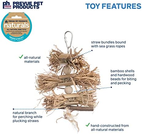 Prevue Pet Products Naturals Preen & Pacify Woodland Harvest Bird Toy