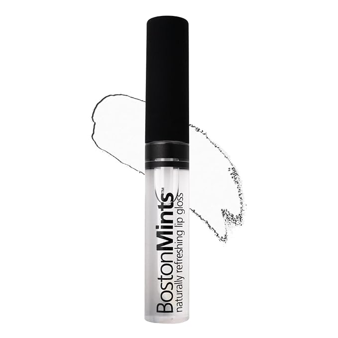 Plump & Shine Lip Duo Set - Mint Tucket Red Lip Gloss (.25oz) and Lip Plumper Southie Pout (.25oz) - Naturally Refreshing Vegan Lip Gloss