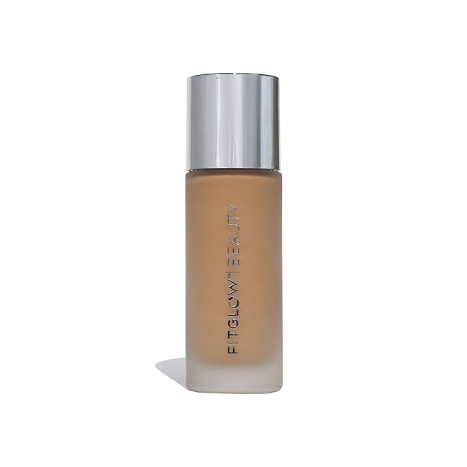 Fitglow Beauty Foundation+ | Vegan Skin-Treating Foundation with Peptides & Plant Collagen | Buildable Medium-Full Coverage, Natural Finish | Hydrating, Anti-Aging, Pore-Friendly | F4.7-30ml