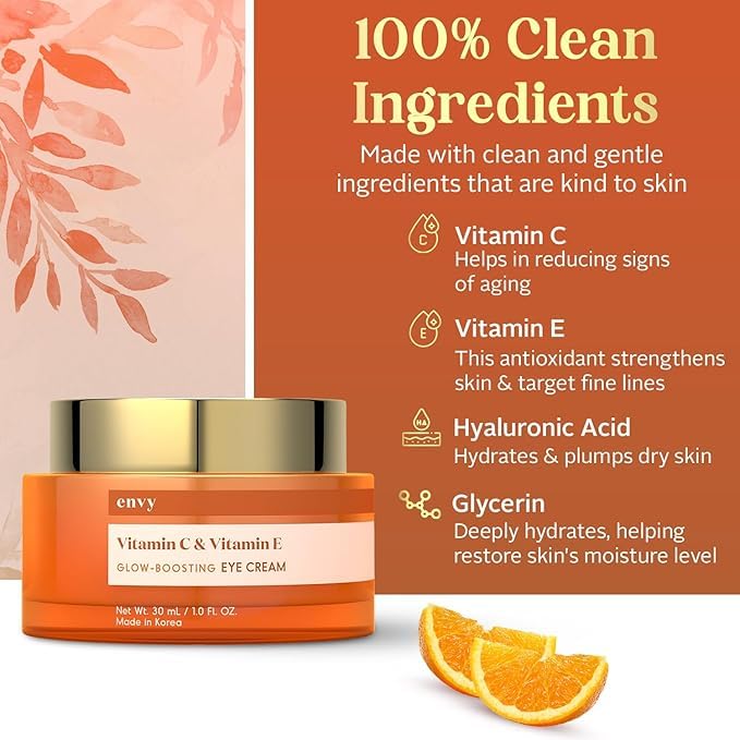 Envy Eye Cream Duo Pack Vitamin C & Vitamin E 1.00 fl oz. Collagen & Peptides 1.00 fl oz.
