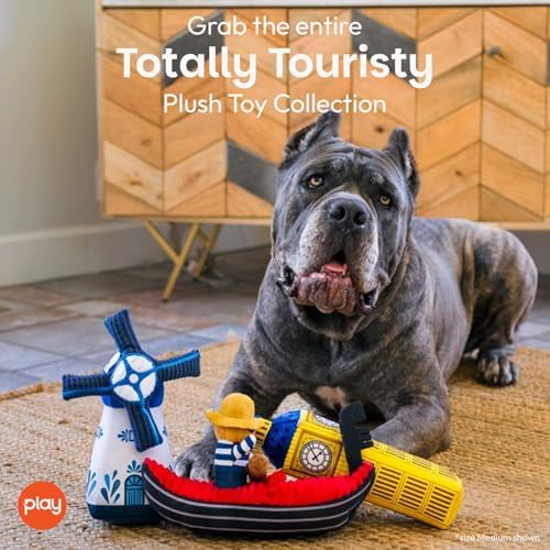 P.L.A.Y. PET LIFESTYLE AND YOU P.L.A.Y. Cute Plush Dog Toys - Totally Touristy Landmark Themed Durable Squeaker Chew Toy, Great for Puppies Dogs - Machine Washable (Big Ben, X-Small)