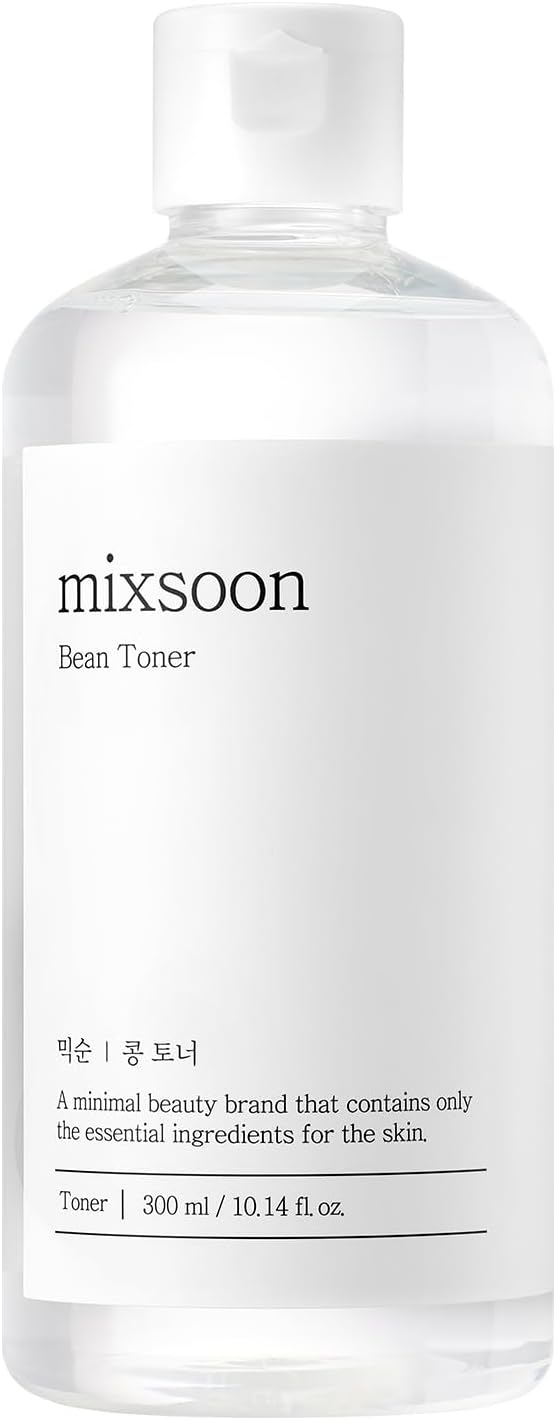mixsoon Bean Toner Hydrating Facial Toner, Fermented Bean Extract, Hyaluronic Acid, Gentle Daily Care for Smooth, Radiant Skin 300ml / 10.14 fl.oz. Korean Glass Skin Care