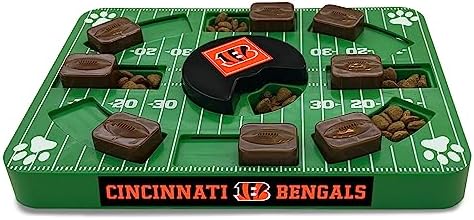 Pets First NFL Cincinnati Bengals Puzzle Toy, Puzzle Treat Dog Toy, Interactive Dog Treat Toy, Dog Puzzle