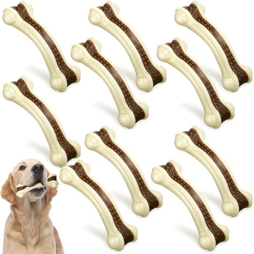 Sosation 10 Pcs Dog Chew Toys for Aggressive Chewers, 6.3 x 2.17 Inch