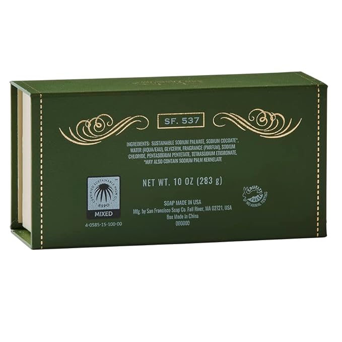 San Francisco Soap Company Bergamot and Cognac Fragrance Man Bar - Invigorating - No Harmful Chemicals - Good for All Skin Types - Made in the USA